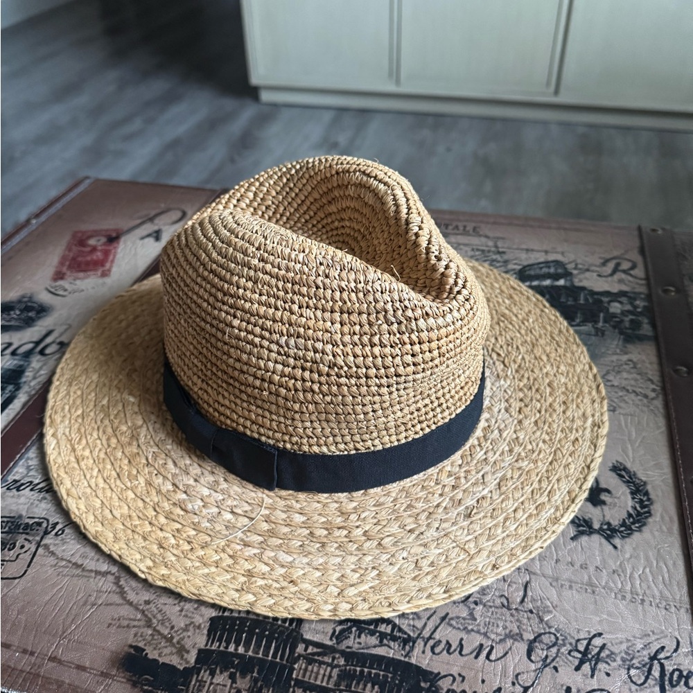 Hat Attack Natural Straw Hat with Cream Band